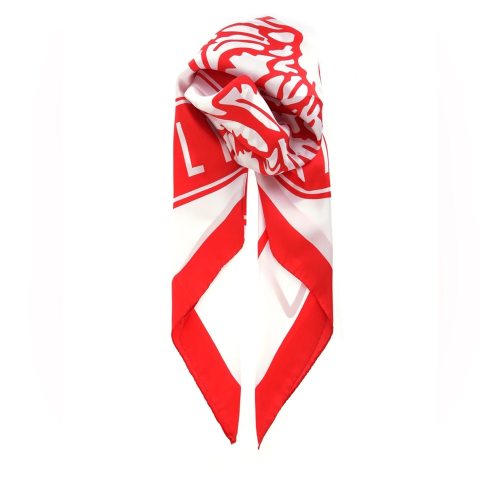 Emilio Ceccato Red/White Silk Gondoliers Association Scarf | Made in Italy